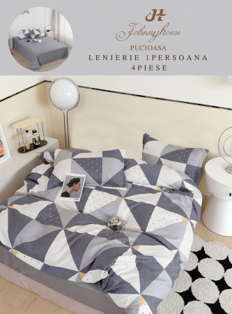 Lenjerii de pat 1 Persoana FINET - Lenjerie de pat 1 Persoana,4 piese,Finet-P17