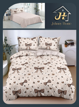 Lenjerii Bumbac Satinat - Lenjerie de pat 4 piese,bumbac satinat,cu Fundite-BS697