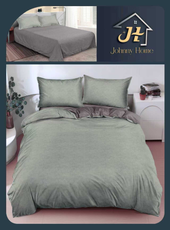 Lenjerii Bumbac Satinat - Lenjerie de pat 4 piese,bumbac satinat,Kaki-BS586