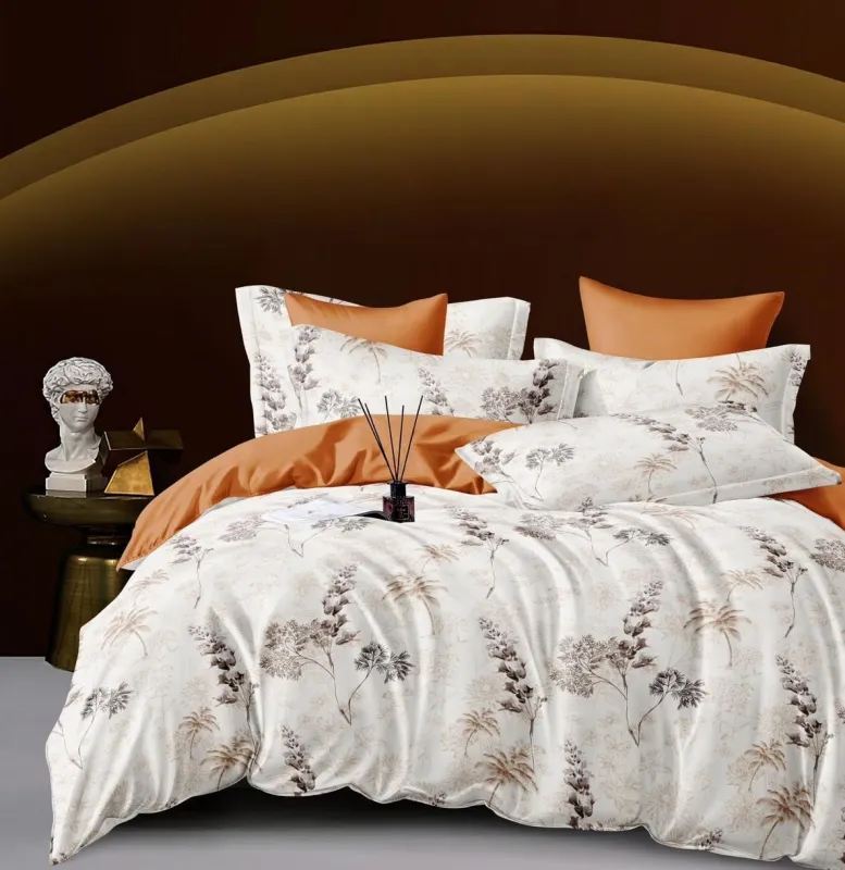 OFERTA 1+1 - Lenjerie de pat,6 Piese, finet,Flori-FJ146