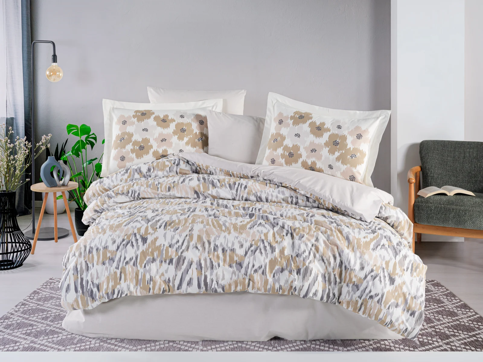 LENJERII DE PAT - Lenjerie de Pat Bumbac Poplin 2 Persoane - Penny Tas-POP239