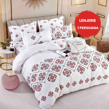 Lenjerii de pat 1 Persoana FINET - Lenjerie de pat Finet 1 Persoana,Jojo,Traditional-YJ37