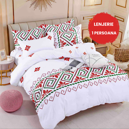 Lenjerii de pat 1 Persoana FINET - Lenjerie de pat Finet 1 Persoana,Jojo,Traditional-YJ38