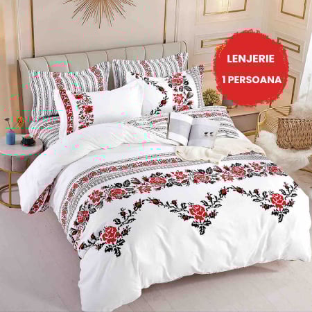Lenjerii de pat 1 Persoana FINET - Lenjerie de pat Finet 1 Persoana,Jojo,Traditional-YJ40