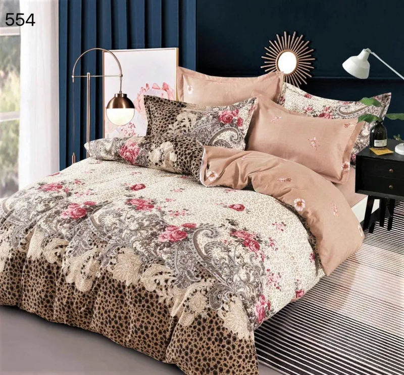 Lenjerii Pucioasa Super Elegant - Lenjerie de pat Finet 6 piese,Pucioasa,Maro,Leopard-LP554