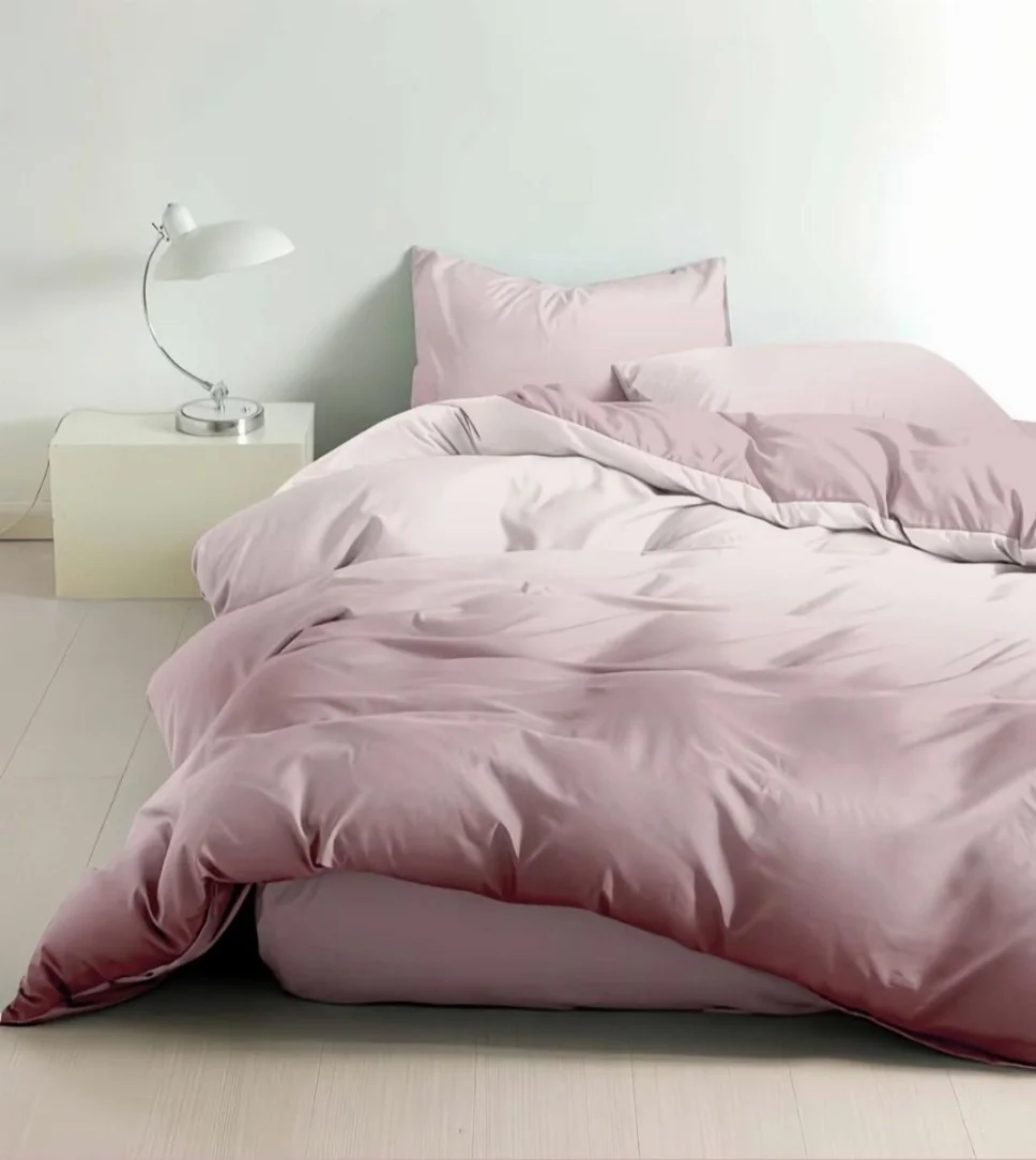 OFERTA 1 DEC LENJERII - Lenjerie de pat Finet 6 piese, roz cu degrade discret-LE05