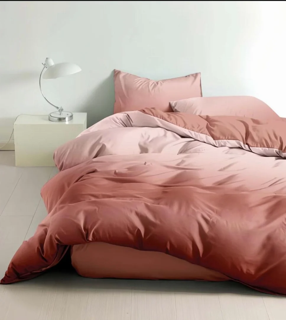 OFERTA 1 DEC LENJERII - Lenjerie de pat Finet 6 piese, roz pal cu degrade-LE02