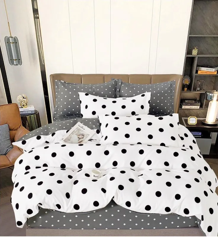 OFERTA 1+1 - Lenjerie de pat Finet Pucioasa 6 piese,Buline-R533