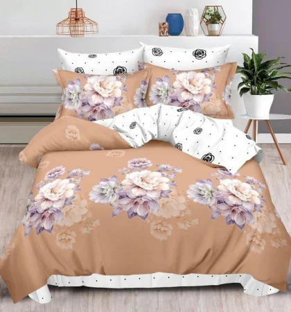 OFERTA 1+1 - Lenjerie de pat Finet Pucioasa 6 piese,Flori-R439
