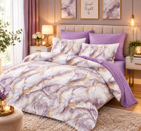 Lenjerii de pat Finet 6 piese cu Elastic-FEL177 [2]