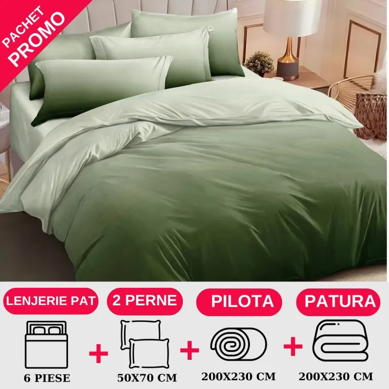 PACHETE PROMOTIONALE - Pachet Promotional Lenjerie de pat finet 6 piese-JO134