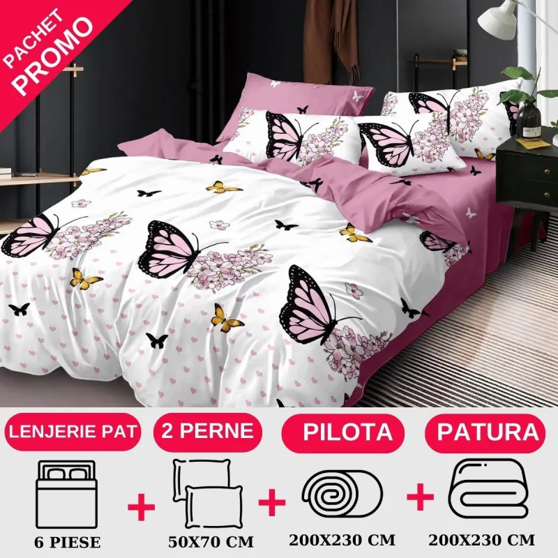 PACHETE PROMOTIONALE - Pachet Promotional (Lenjerie , patura, perne, pilota)-JO77