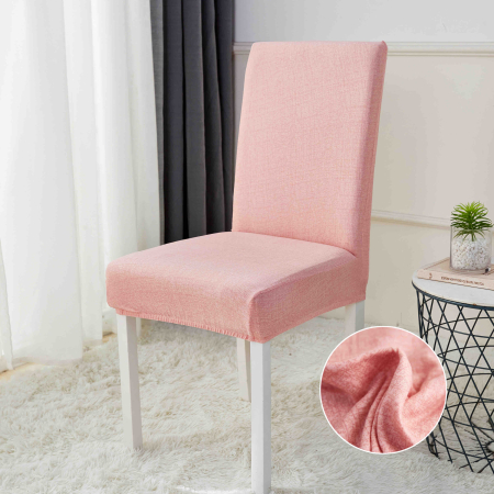Huse scaune - Set 6 huse Lycra cu elastic pentru scaun,Roz pdra-HL14
