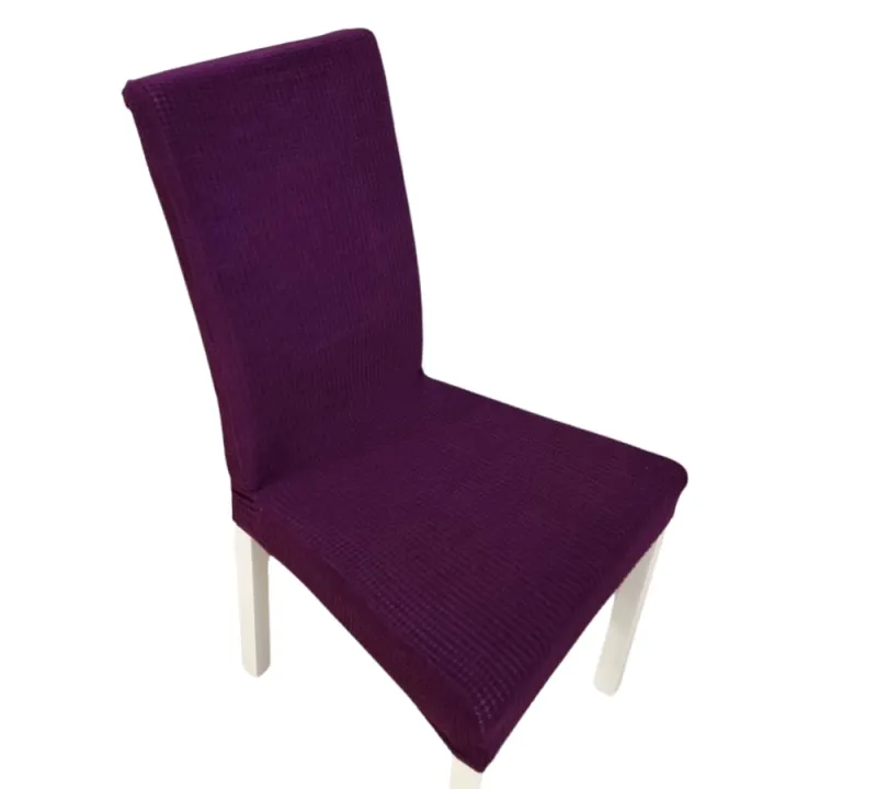 HUSE SCAUNE & CANAPELE - Set 6 huse Lycra cu elastic pentru scaun Mov pruna-HY14