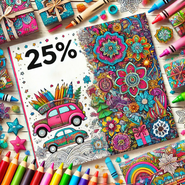 Descoperă bucuria cărților de colorat – Reduceri de 25%!