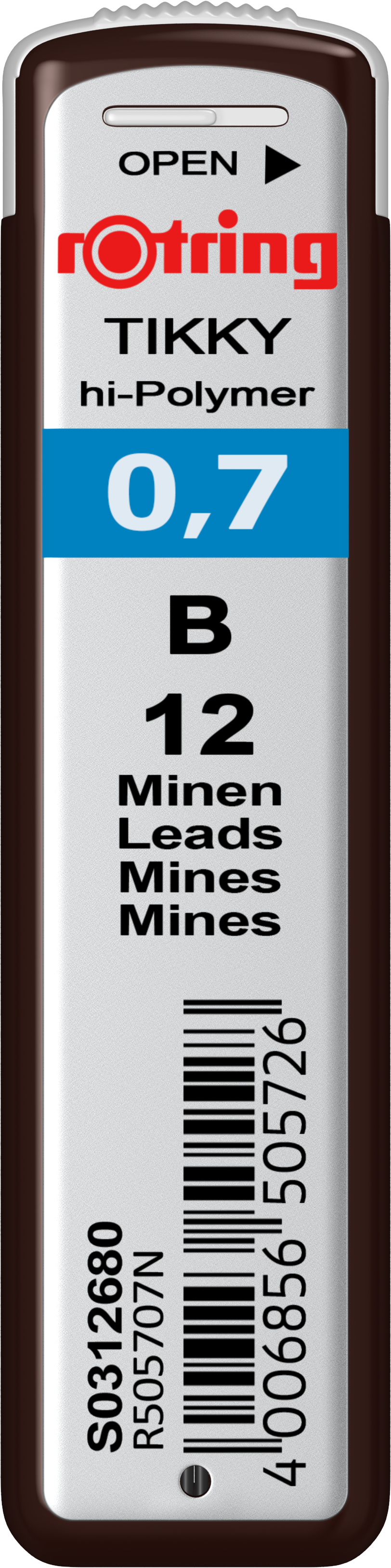 Creioane colorate, negre si accesorii - Mine grafit 0.7 B