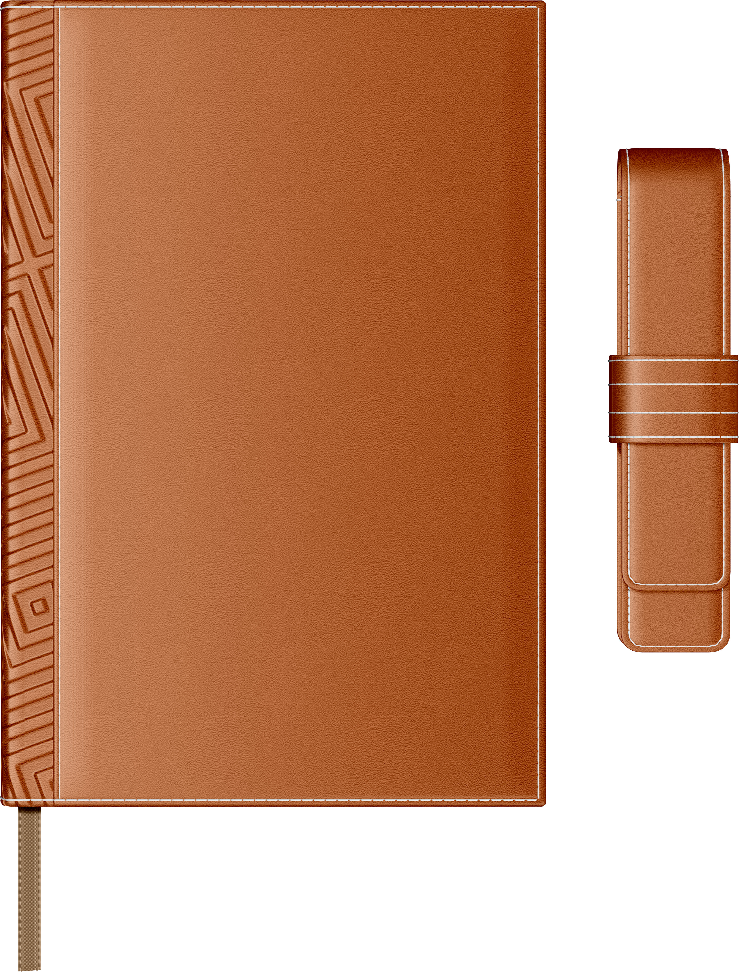 Agende, carnetele si alte produse din hartie - Set Agenda Piele B5 + Pouch Pen - Orange