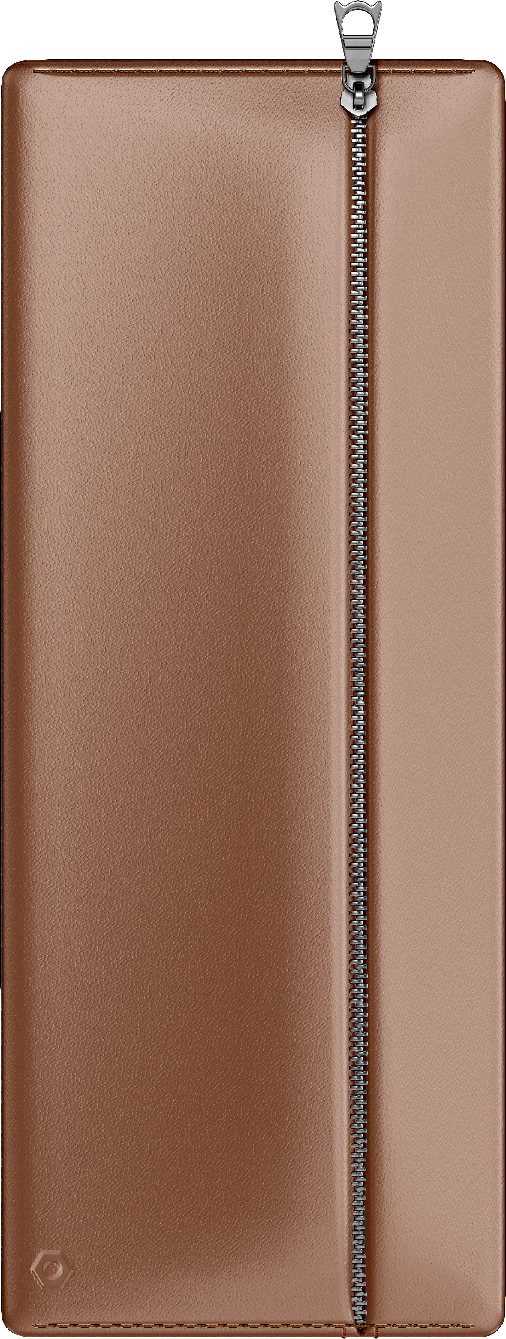 Stilouri, cerneala si accesorii - Etui piele cu fermoar - camel