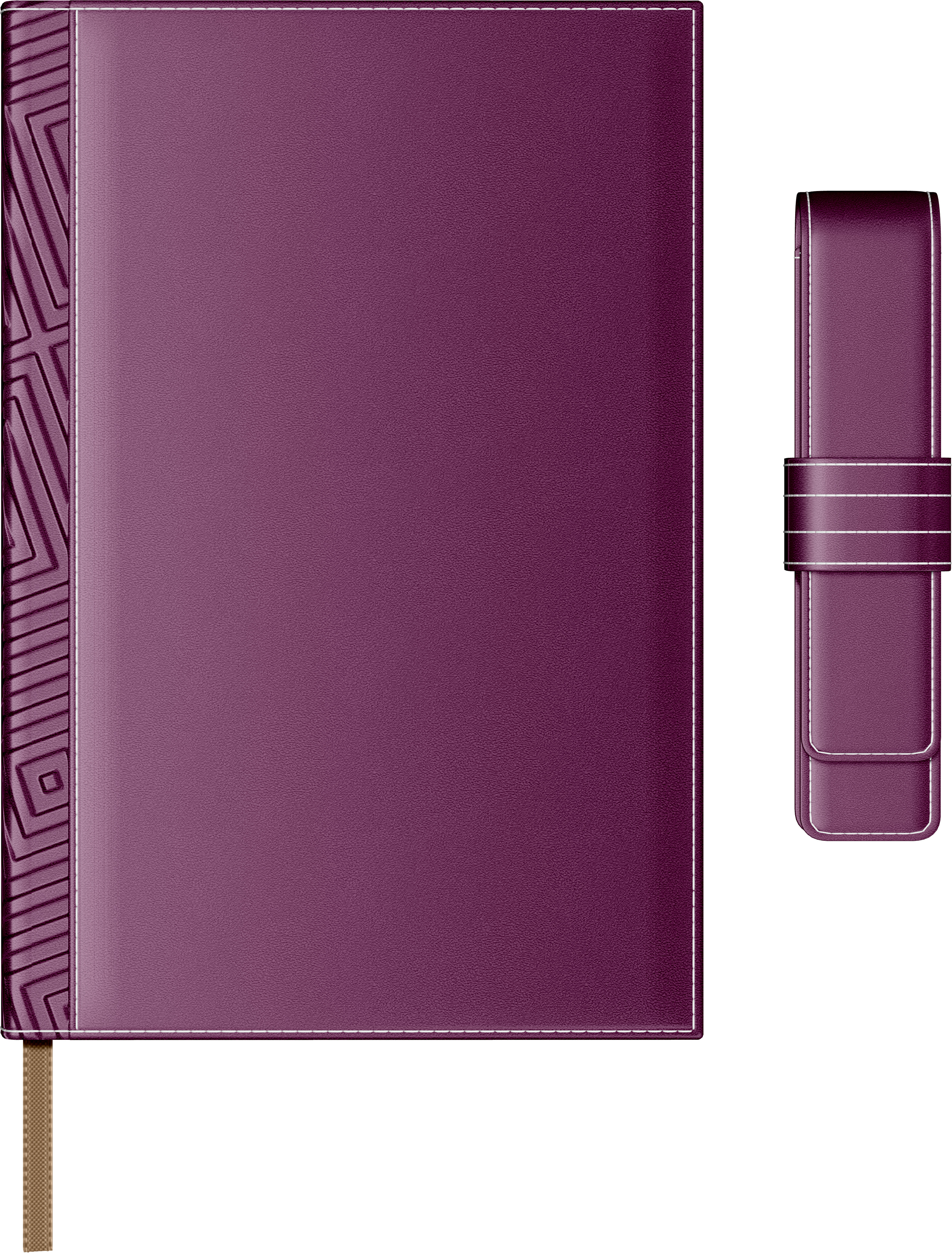 Agende, carnetele si alte produse din hartie - Set Agenda Piele B5 + Pouch Pen - Purple