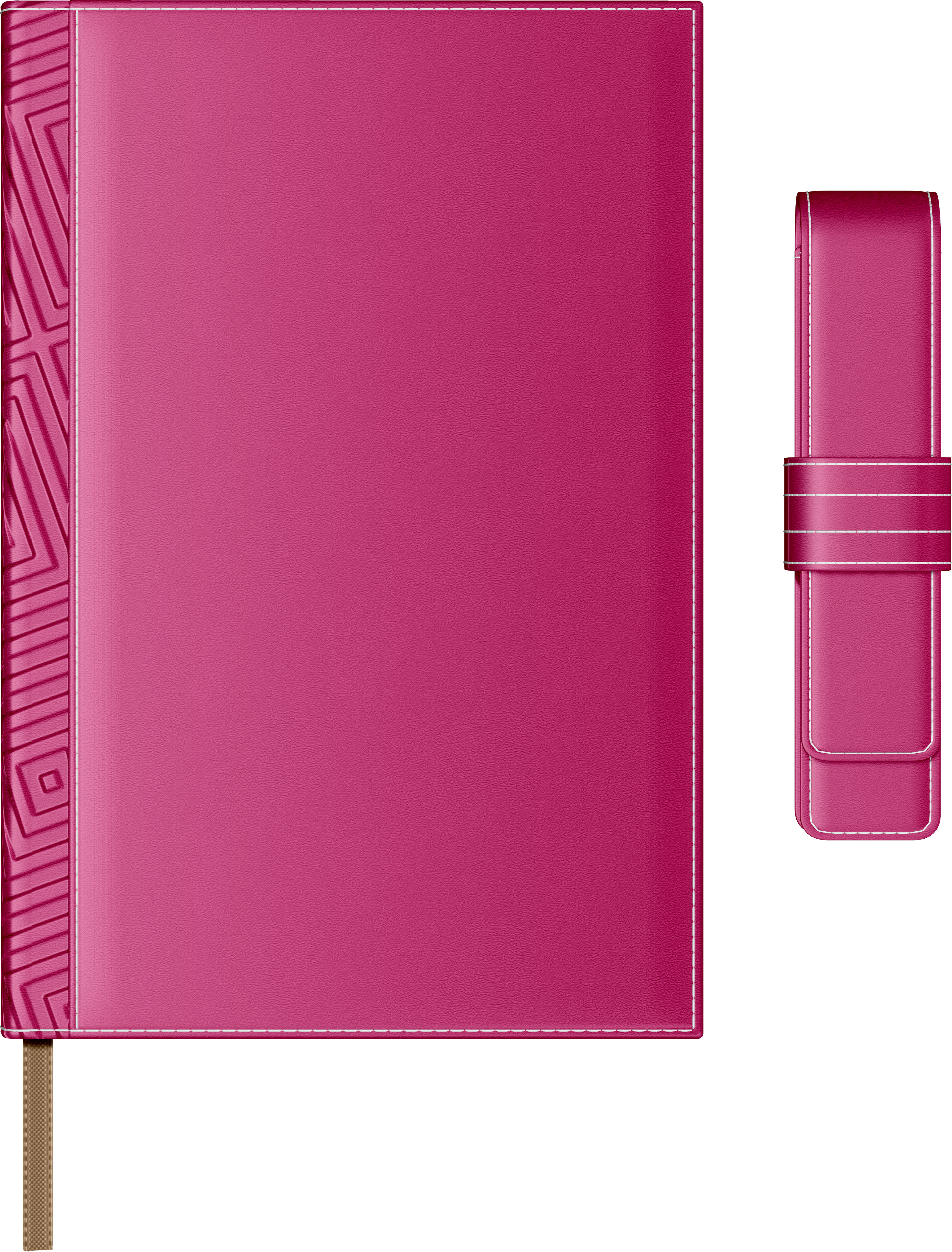 Agende, carnetele si alte produse din hartie - Set Agenda Piele B5 + Pouch Pen - Pink