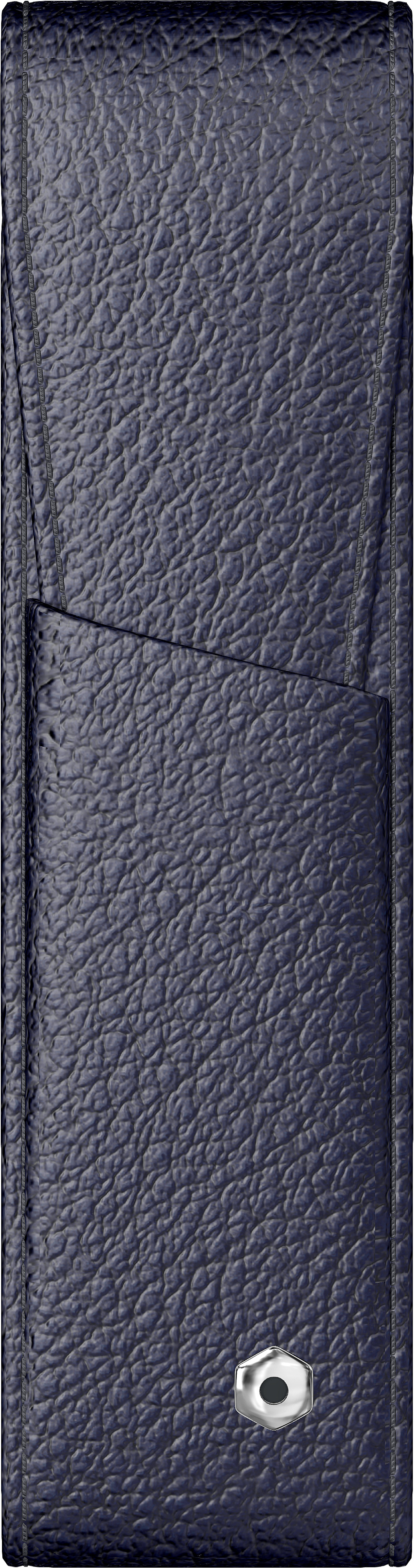 Stilouri, cerneala si accesorii - Etui piele dublu cu clapa - albastru inchis