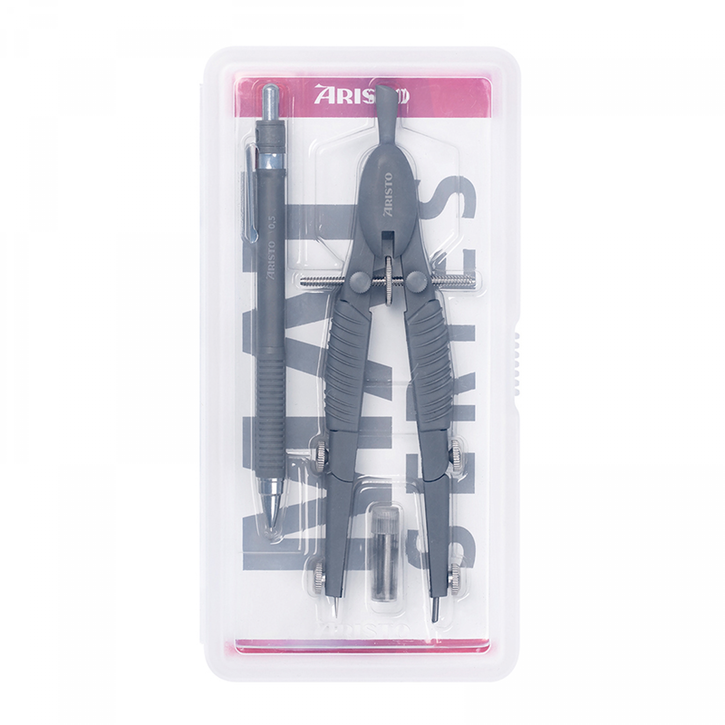 Rigle, compasuri si instrumente geometrice - Set 3 Gray Mat Series TopLine Compas