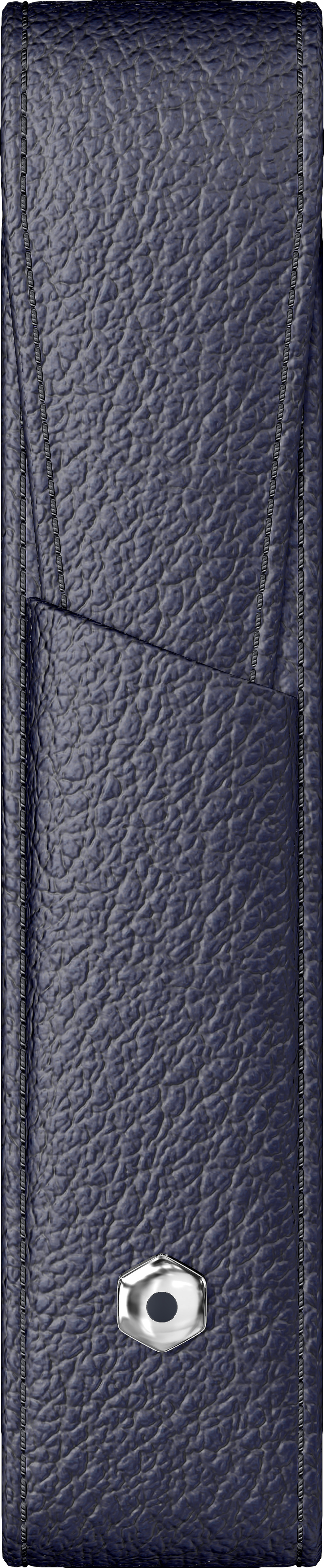 Stilouri, cerneala si accesorii - Etui piele single cu clapa - albastru inchis
