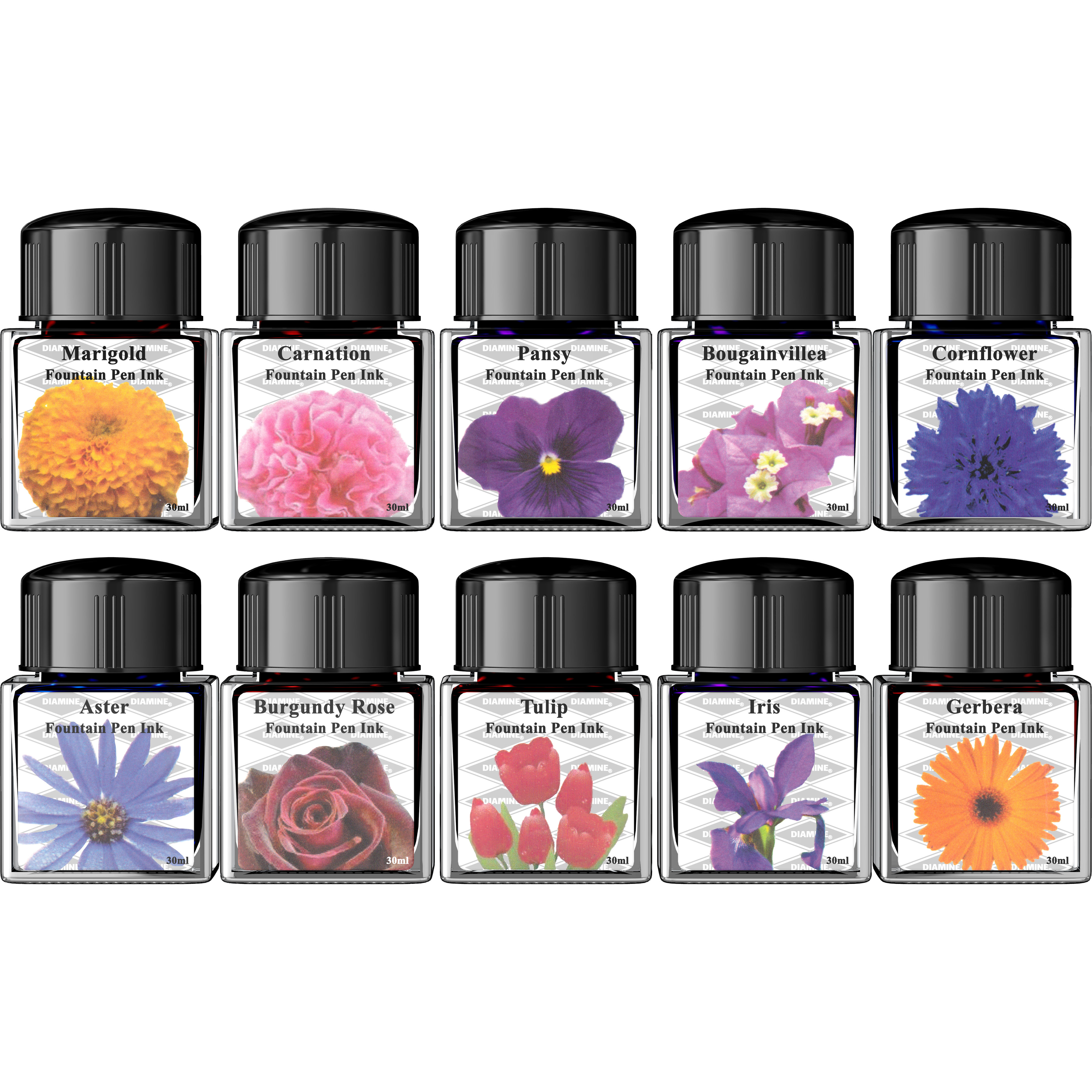 Rechizite, Creativitate, Hobby - Set 10 calimari Diamine Flower