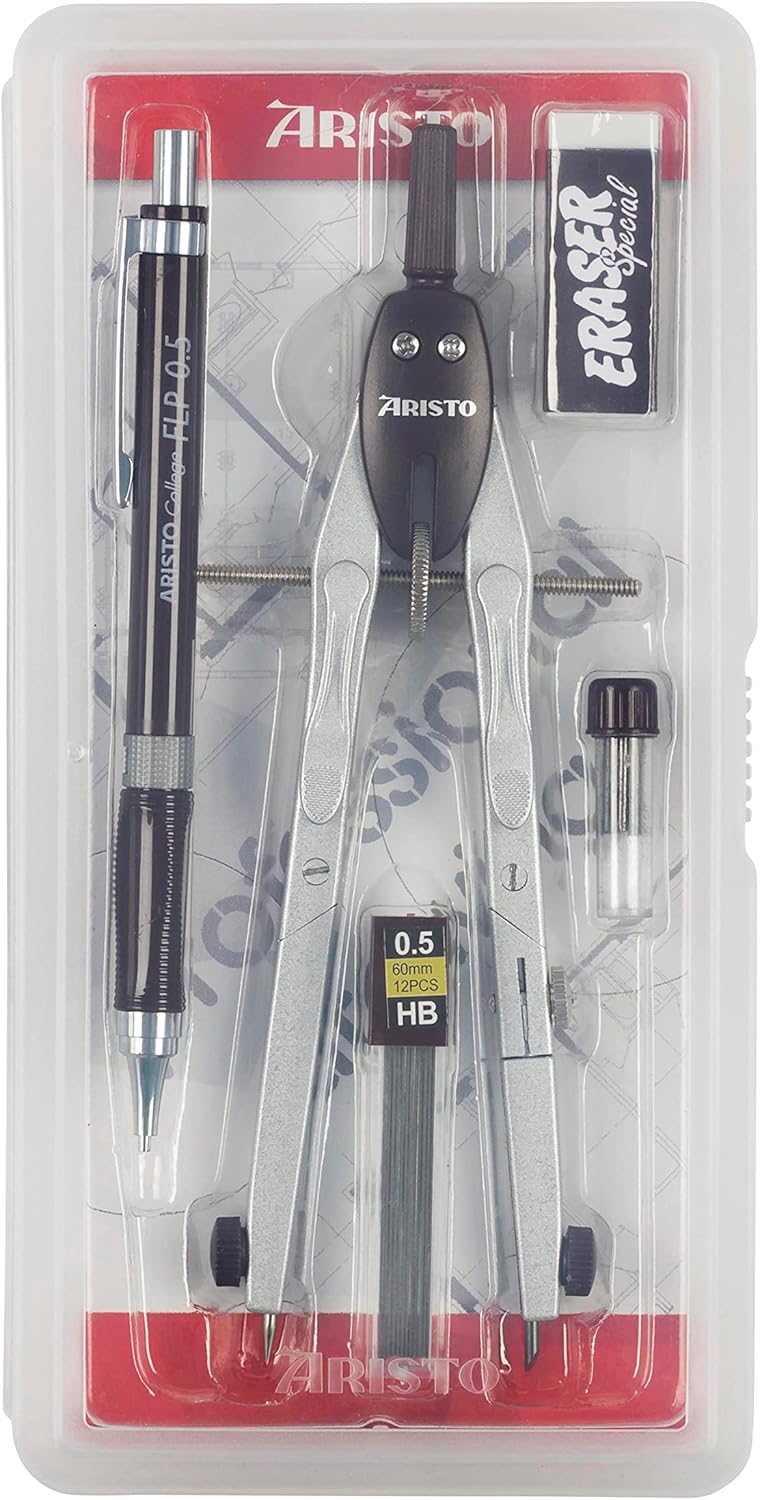 Rechizite, Creativitate, Hobby - Set compas geometrie+cm 0.5+radiera