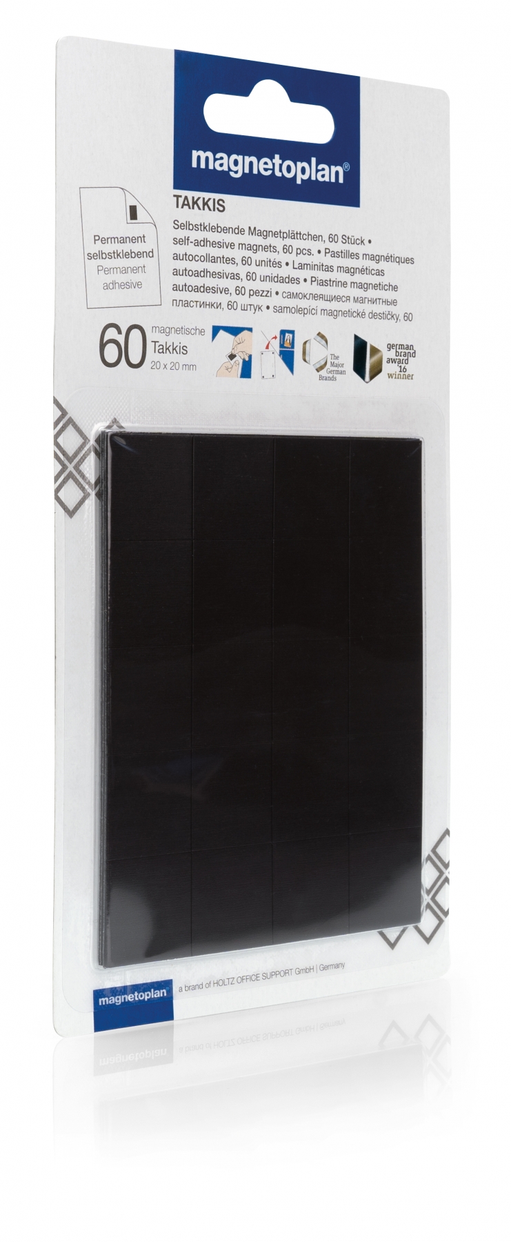 Rechizite, Creativitate, Hobby - Patratele magnetice MAGNETOPLAN Takkis 20x20x0.75mm, 60 buc/set