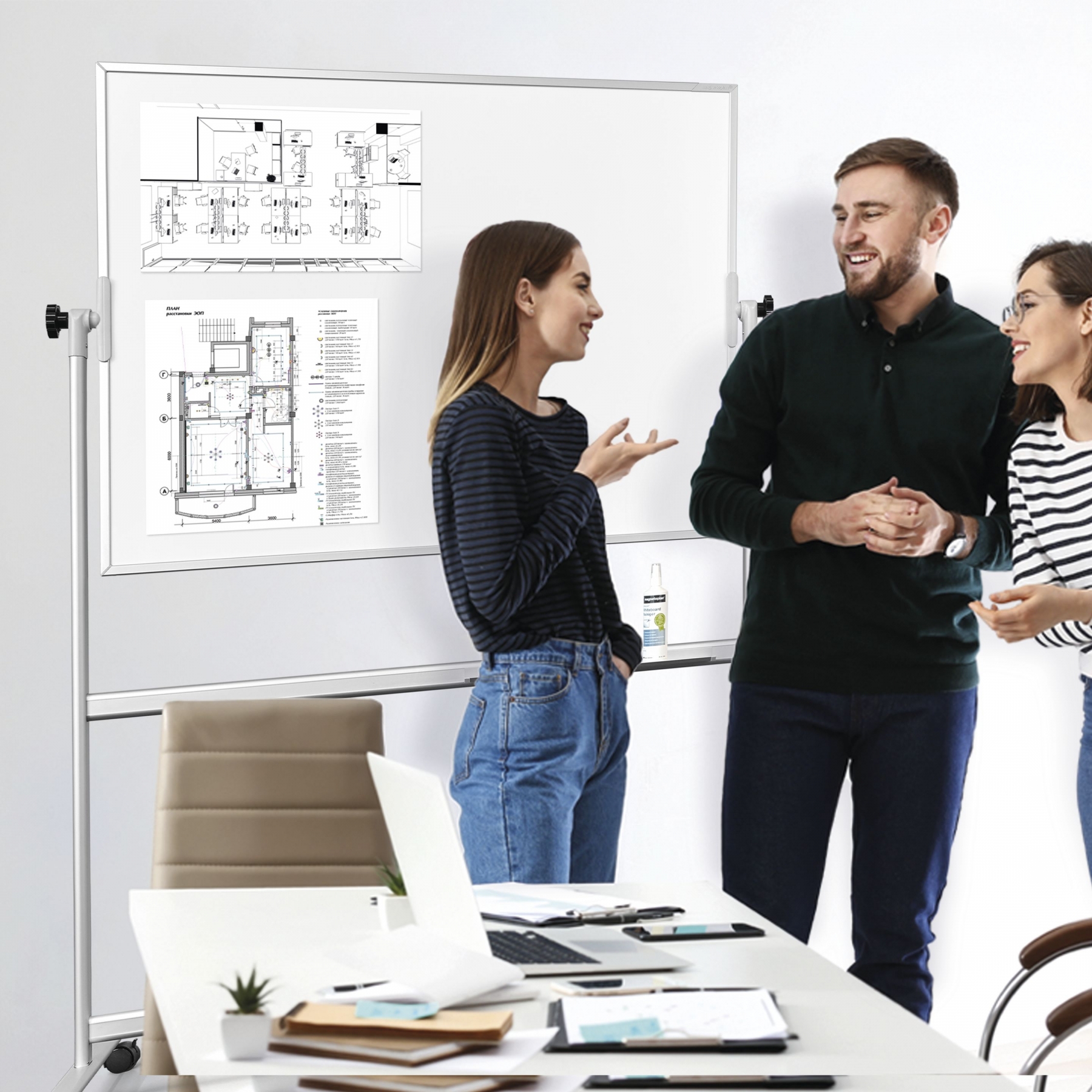 Whiteboard MAGNETOPLAN mobil, SP 1500 x 1000 mm [4]