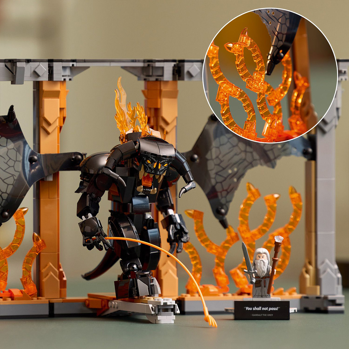 Stăpânul inelelor: Dioramă pentru bibliotecă cu un Balrog - Amba [8]