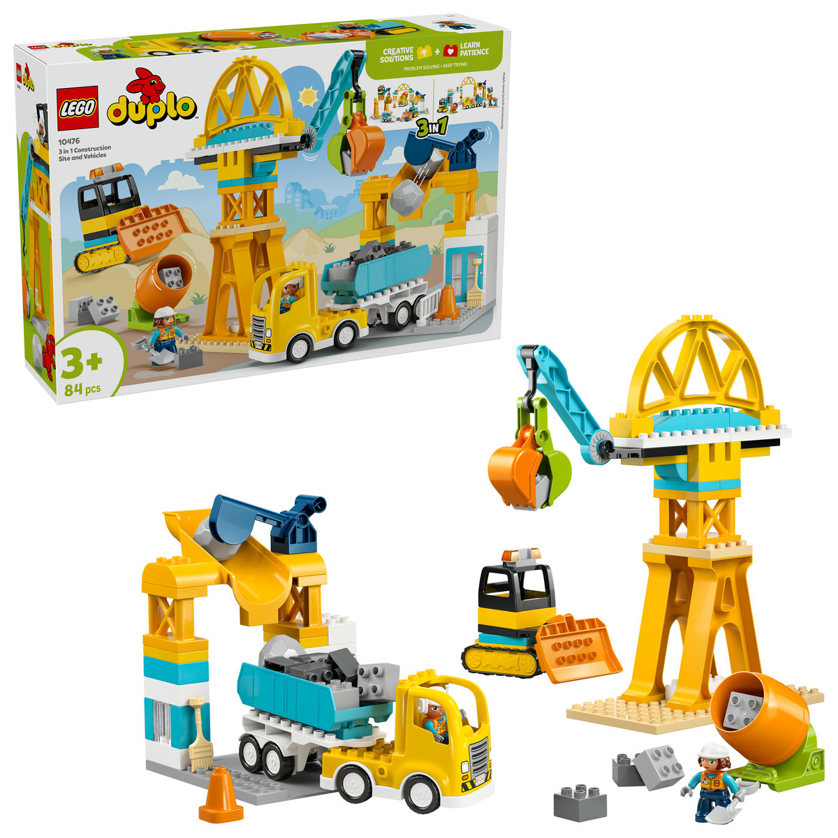 Lego Duplo - Șantier și vehicule de construcții 3 în 1 - Ambalaj deteriorat