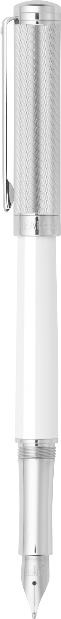 White & Engraved Chrome Spiral CT Stilou [1]