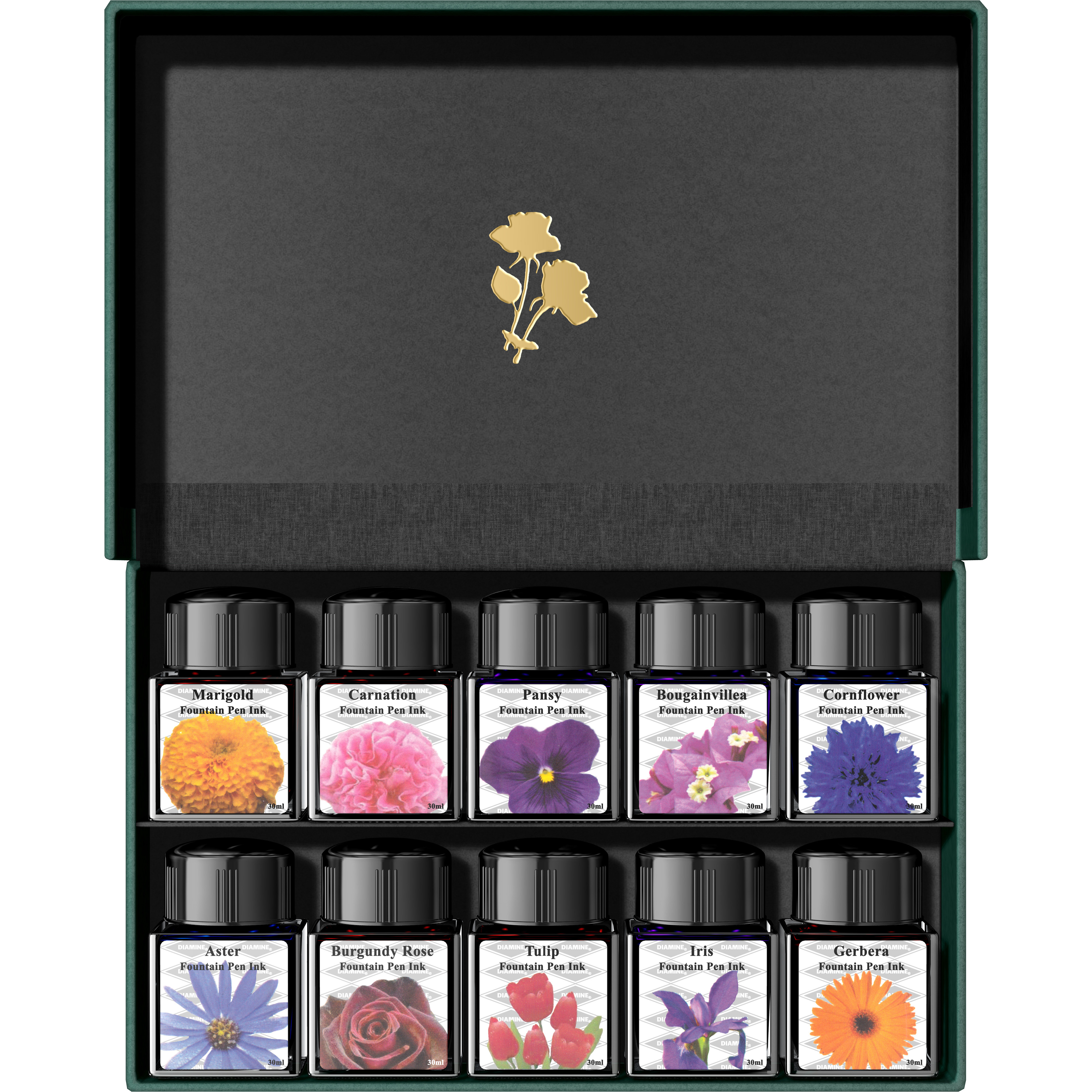 Set 10 calimari Diamine Flower [1]