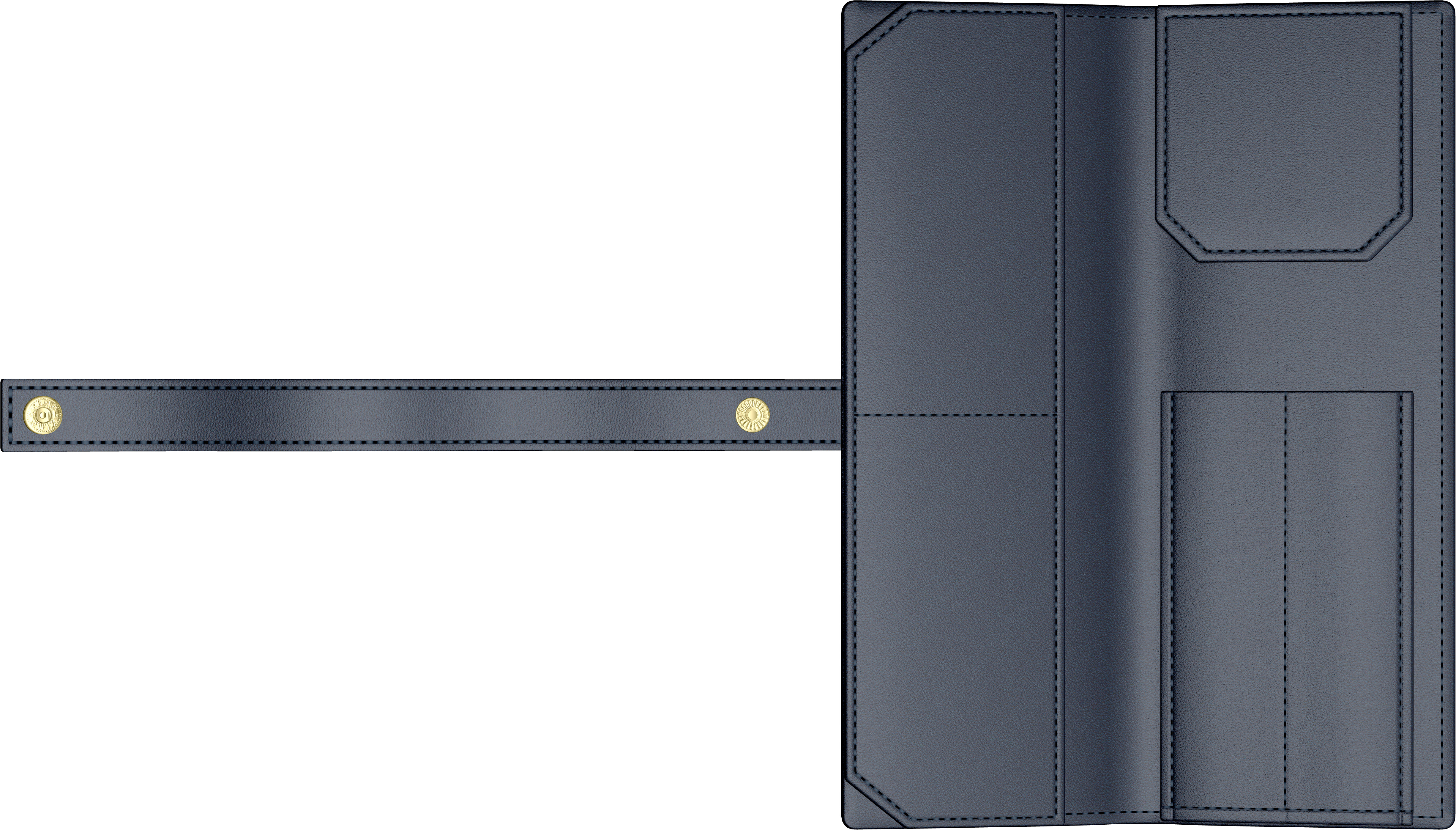 Etui Piele Collector's Navy blue - 2 Piese [1]