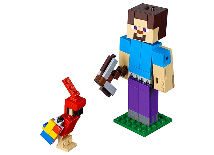 Minecraft Steve BigFig cu papagal (21148) [1]