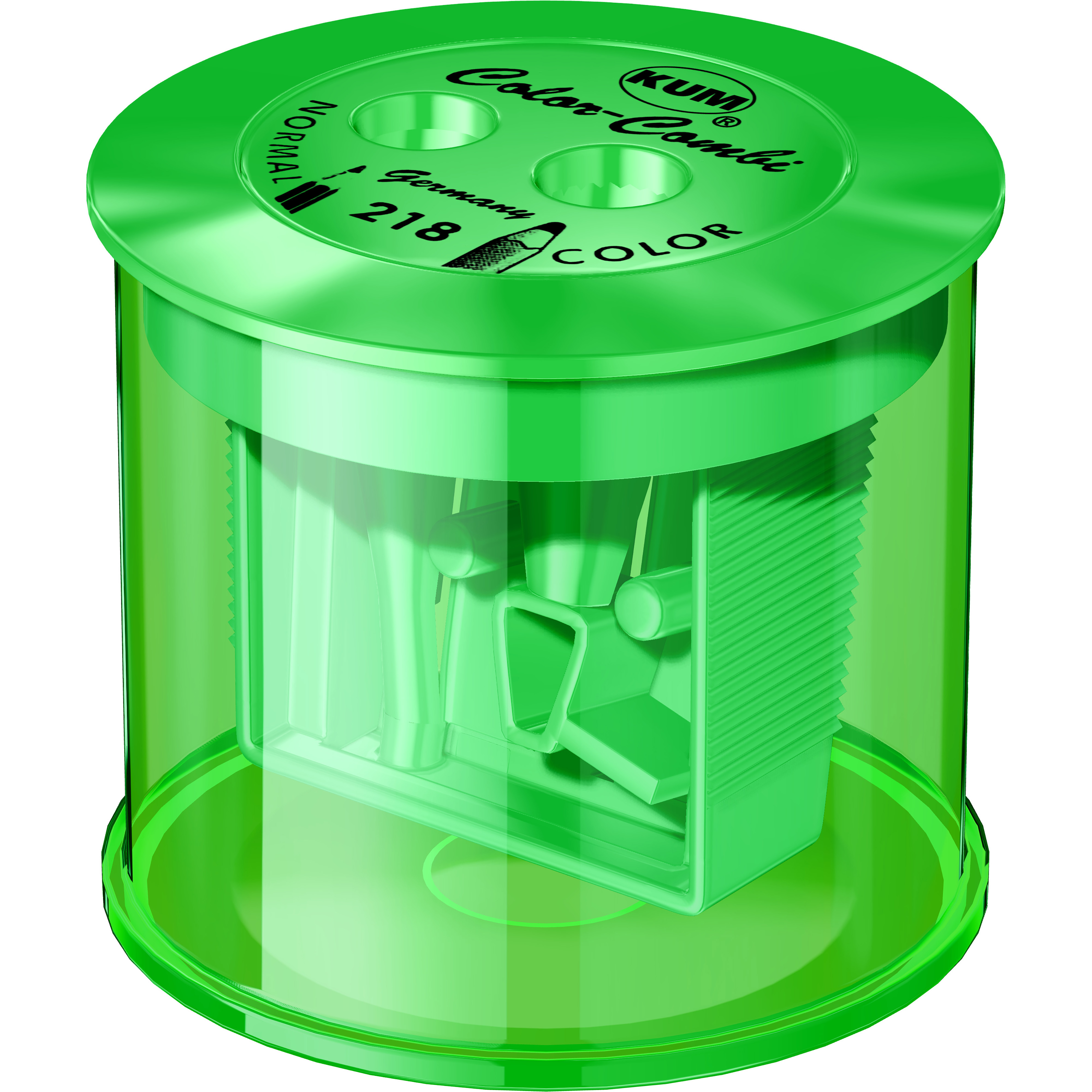 Rechizite, Creativitate, Hobby - Ascutitoare Dubla cu Container KUM 218 T Color Combi Green