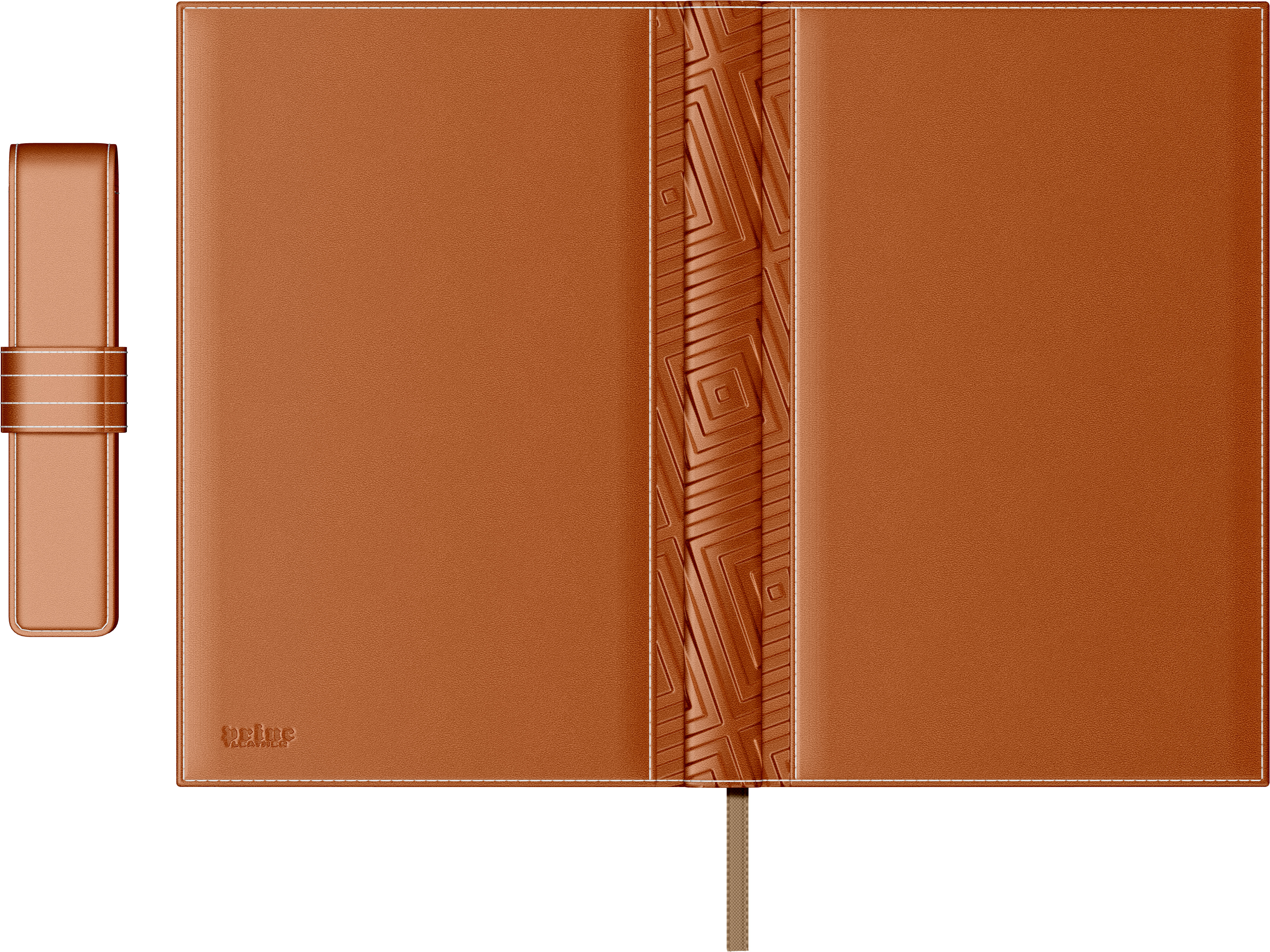 Set Agenda Piele B5 + Pouch Pen - Orange [2]