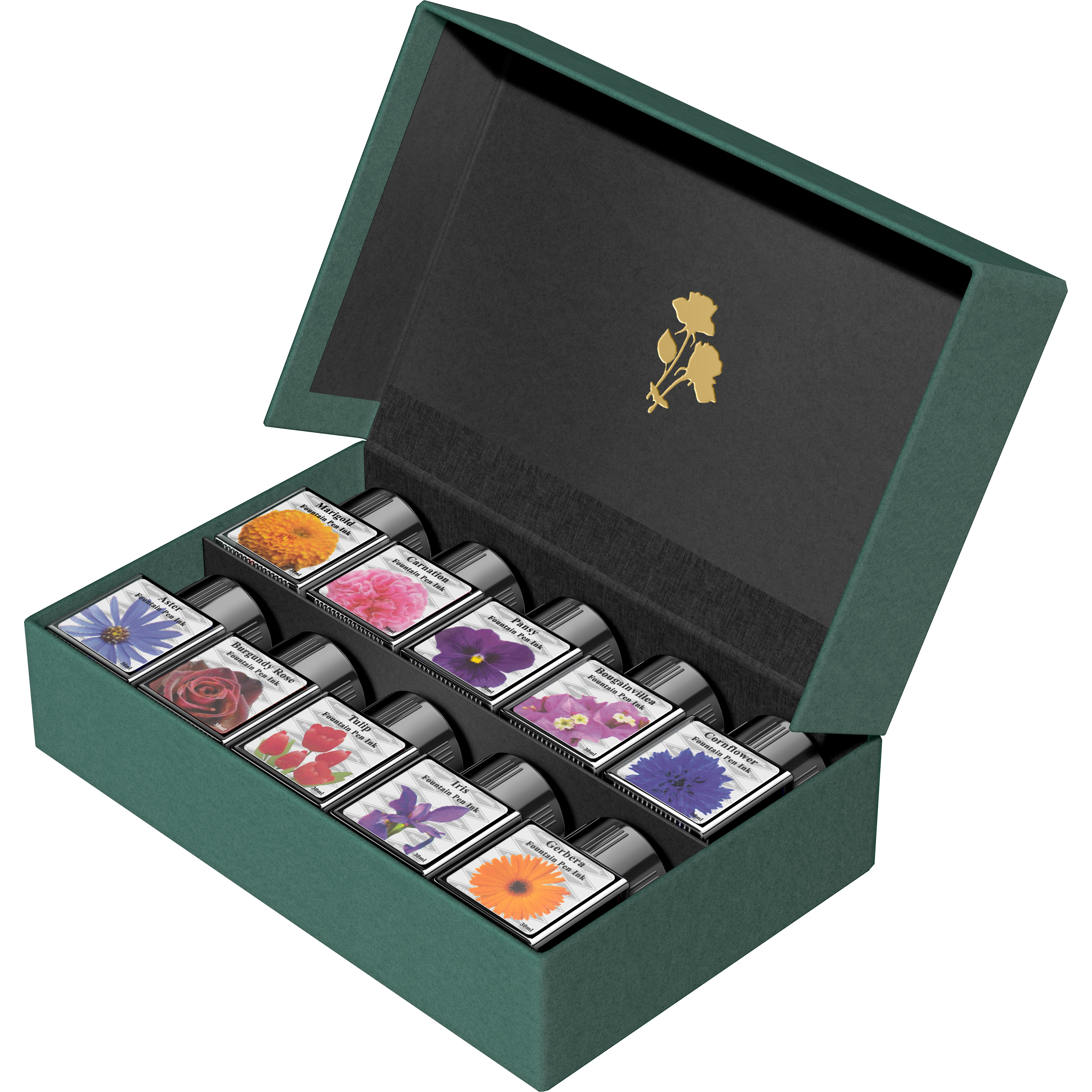Set 10 calimari Diamine Flower [2]