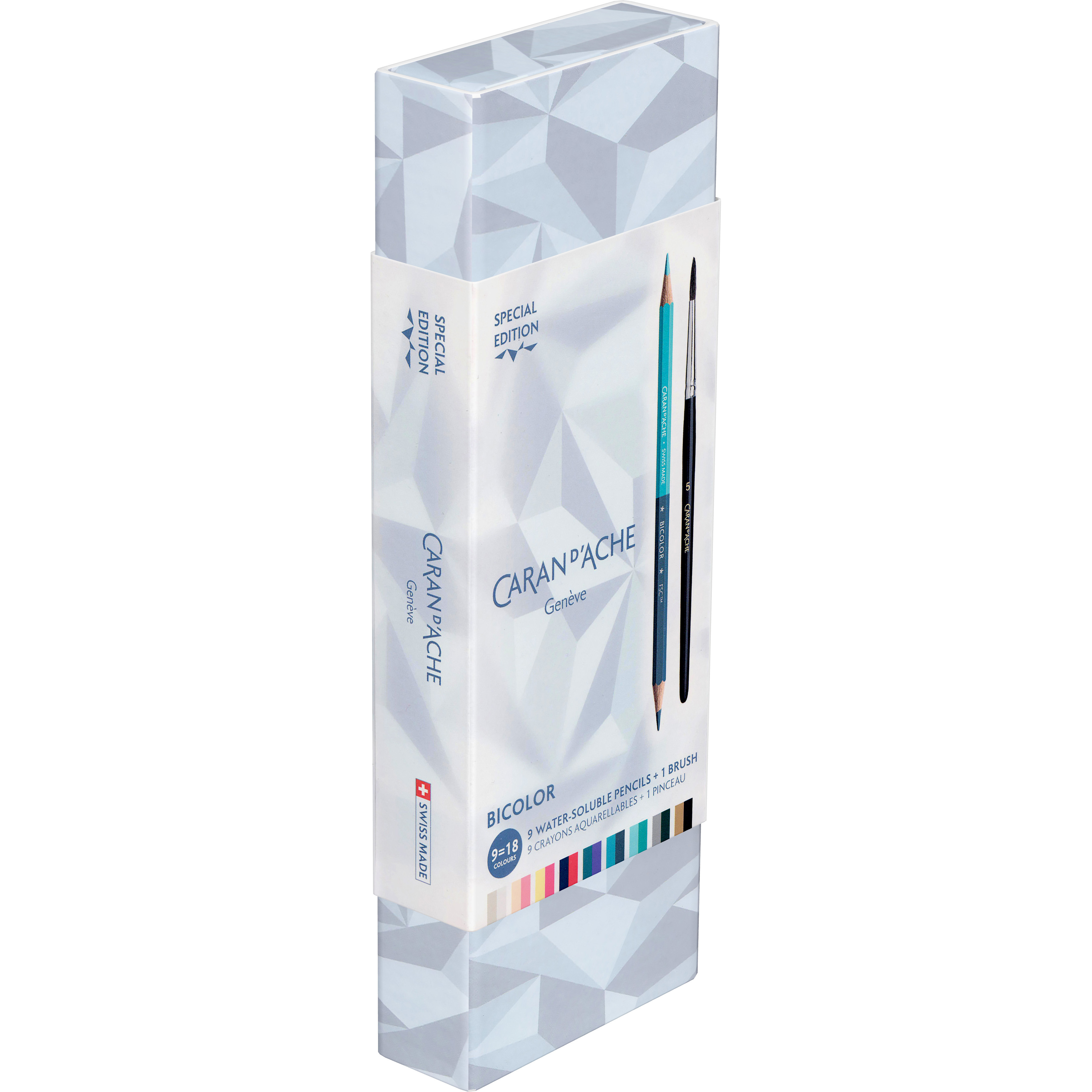 Set 9 Creioane Bicolore Acuarelabile + Pensula SE Xmas25 Alpine Frost [2]