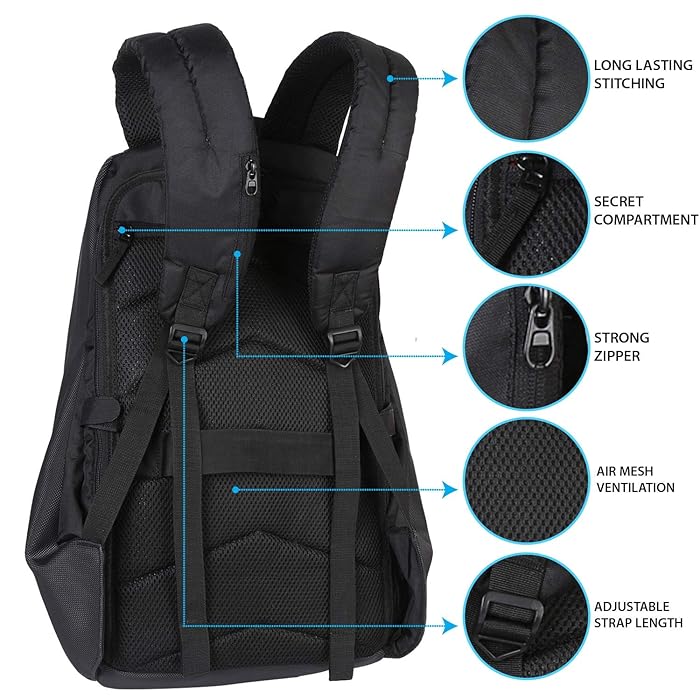 Rucsac laptop anti-furt Casket negru [3]