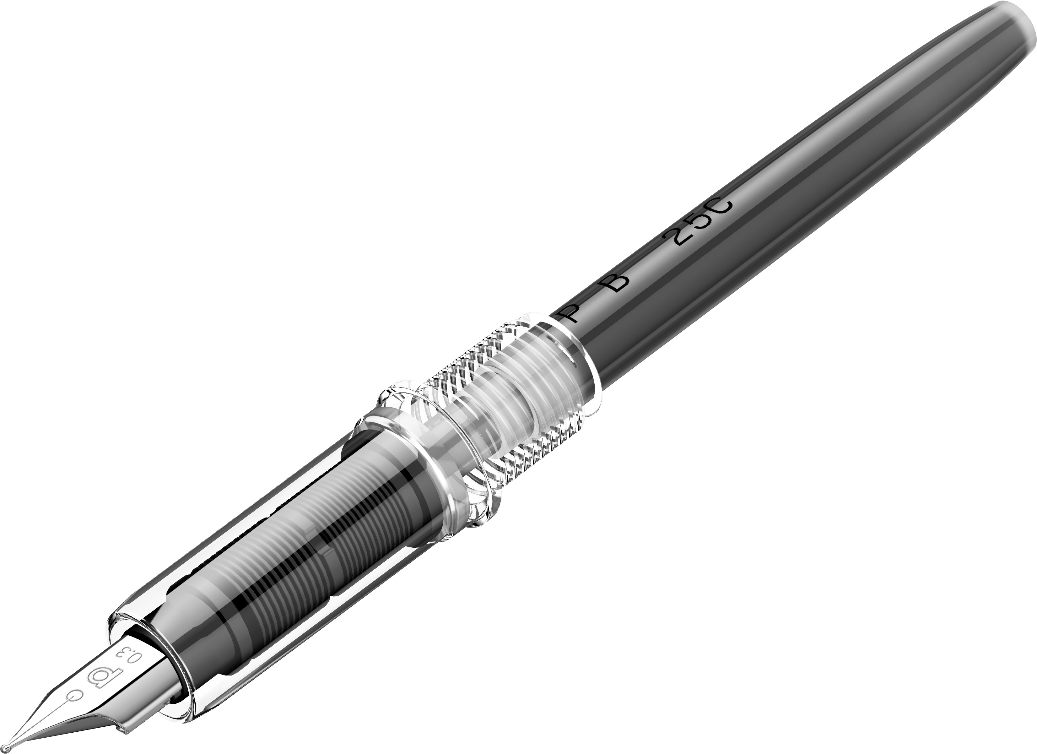 Stilou Platinum Preppy Black 0.3 F [3]
