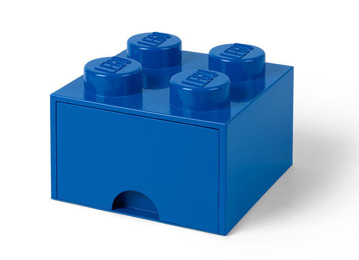 Cutii depozitare - Cutie depozitare LEGO 2x2 cu sertar, albastru