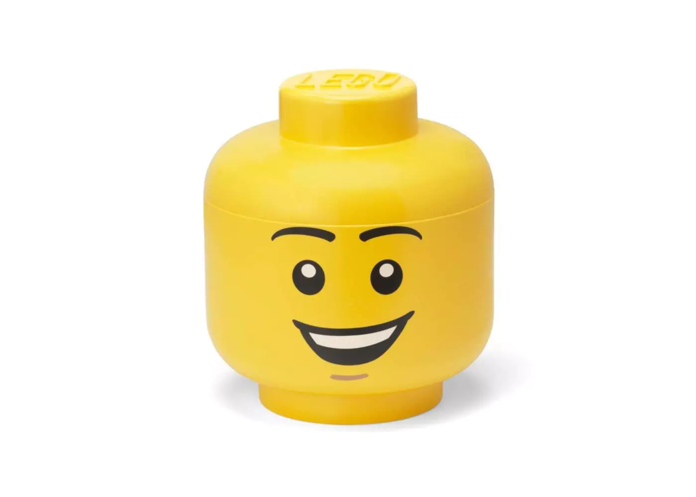 Reduceri - Cutie depozitare S cap minifigurina LEGO - Băiat fericit