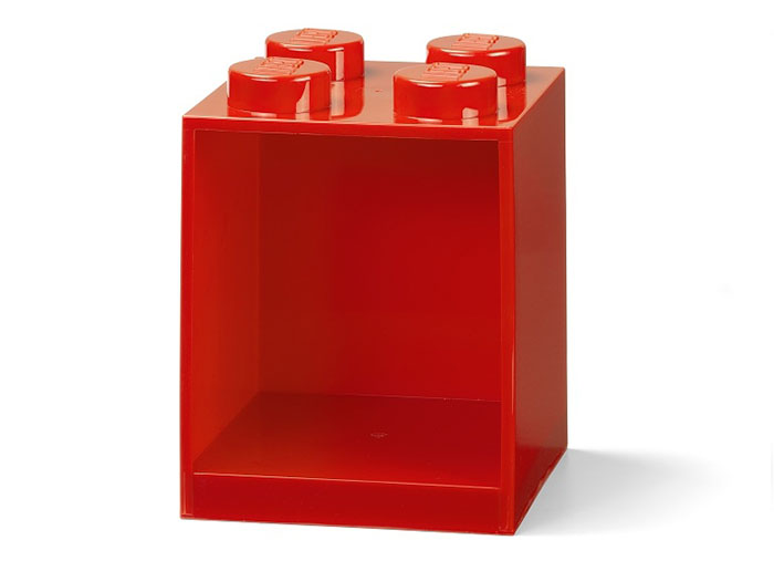 Decoratiuni si accesorii - Raft Caramida LEGO 2x2 - Rosu