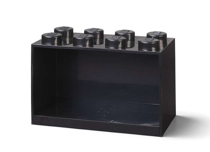 Decoratiuni si accesorii - Raft Caramida LEGO 2x4 - Negru