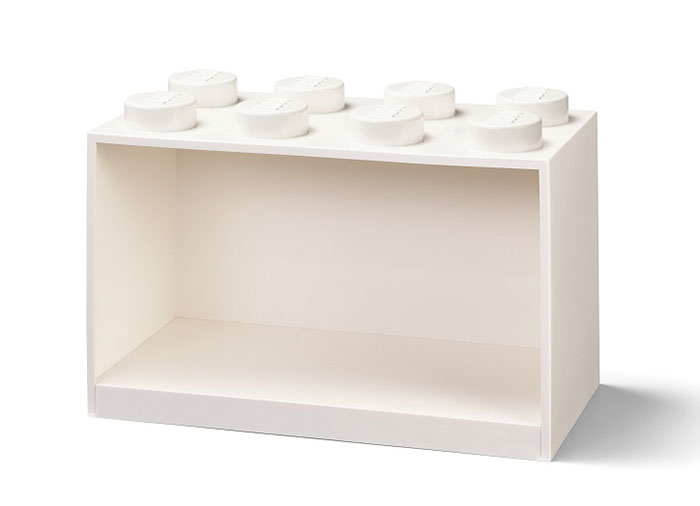Decoratiuni si accesorii - Raft Caramida LEGO 2x4 - Alb