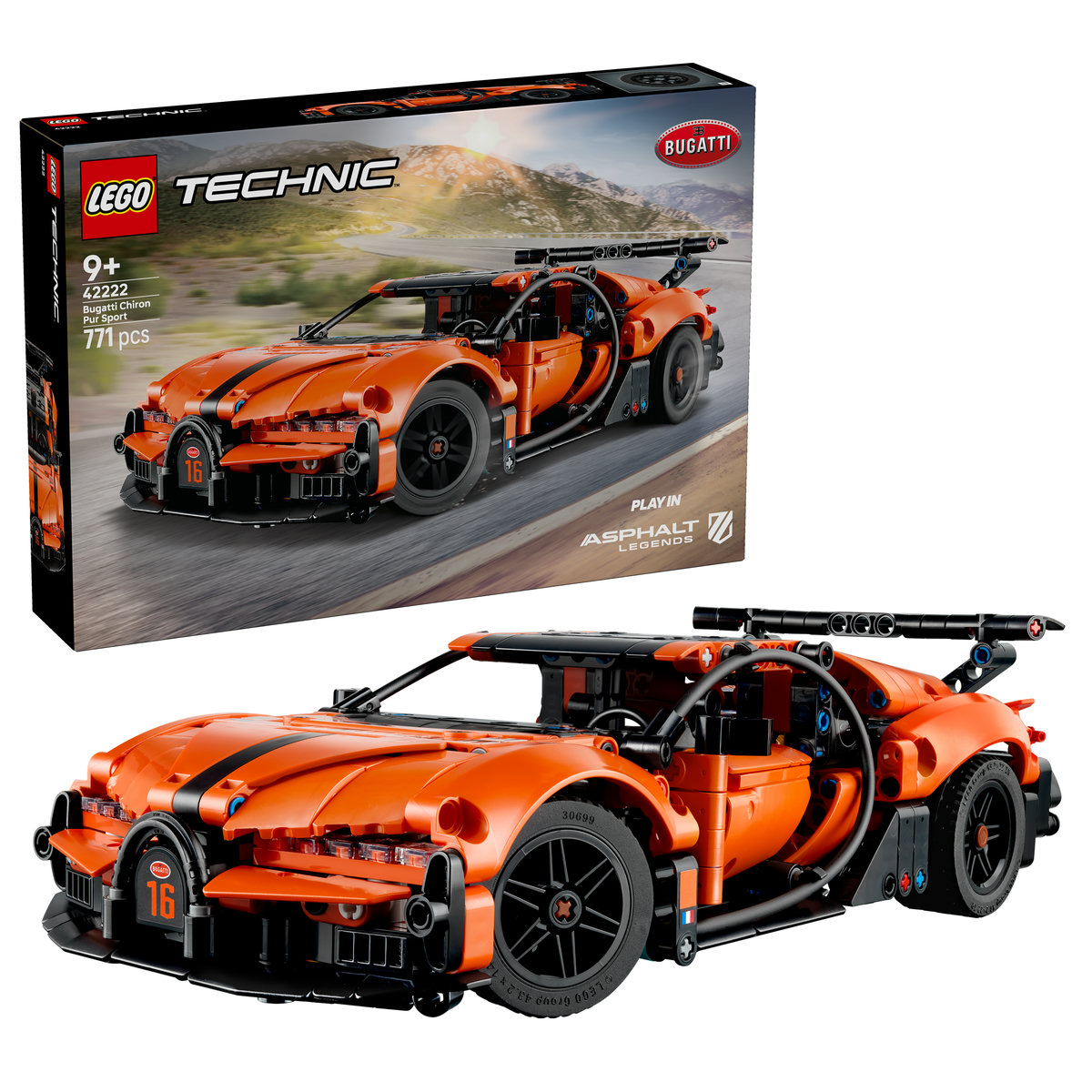 LEGO - Hipermașina Bugatti Chiron Pur Sport - Ambalaj deteriorat