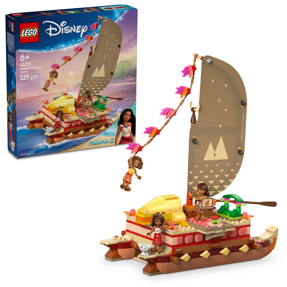 Lego Disney - Canoea de aventura a Moanei - Ambalaj deteriorat